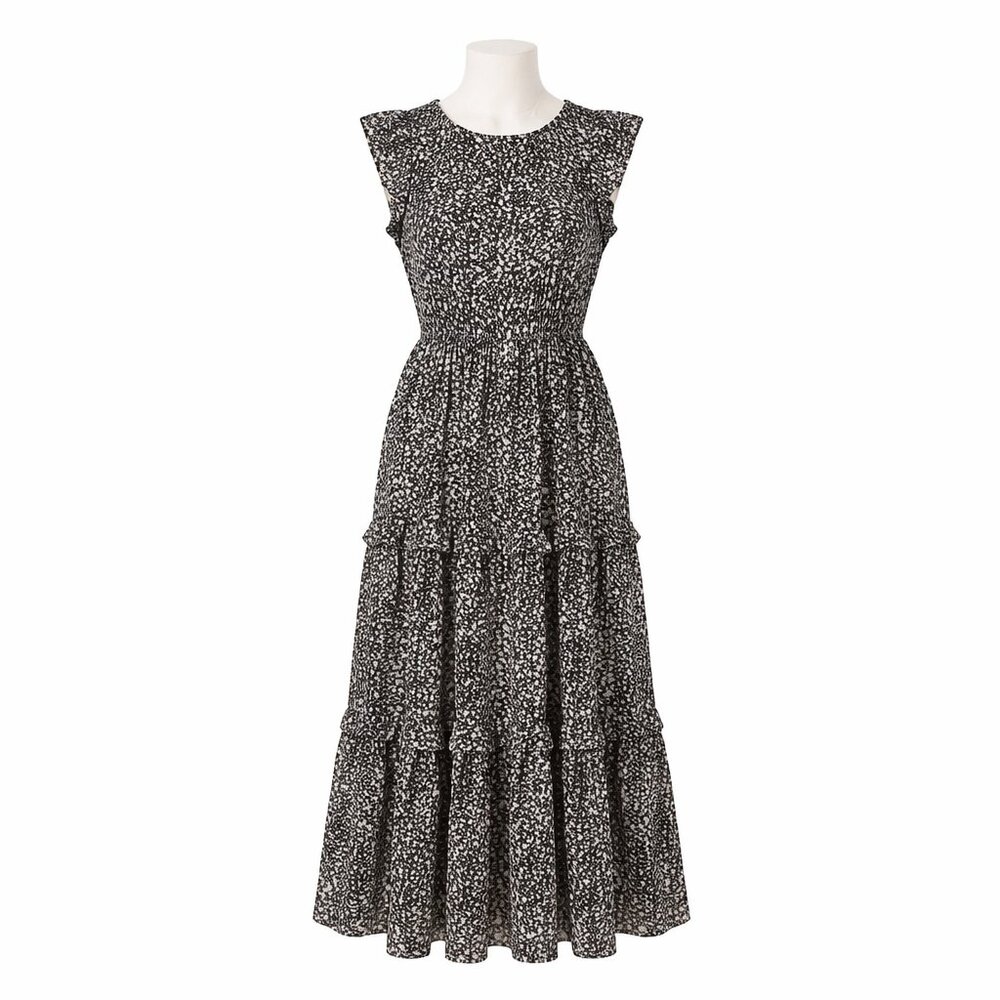 J CREW Boho Maxi Dress Peasant Cottagecore Prarie Romantic Ruffle Dress 8